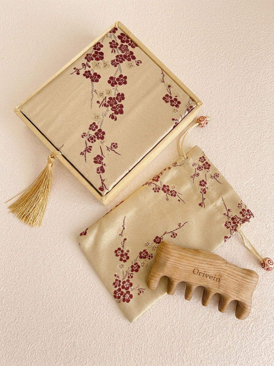Ash Wood Wide-tooth Gua Sha Comb