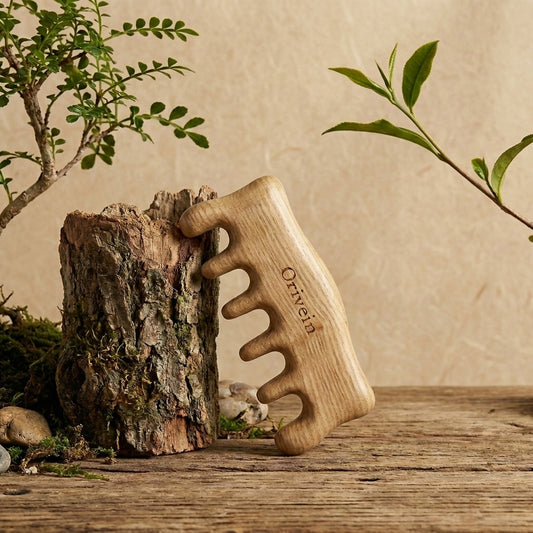 Ash Wood Wide-tooth Gua Sha Comb