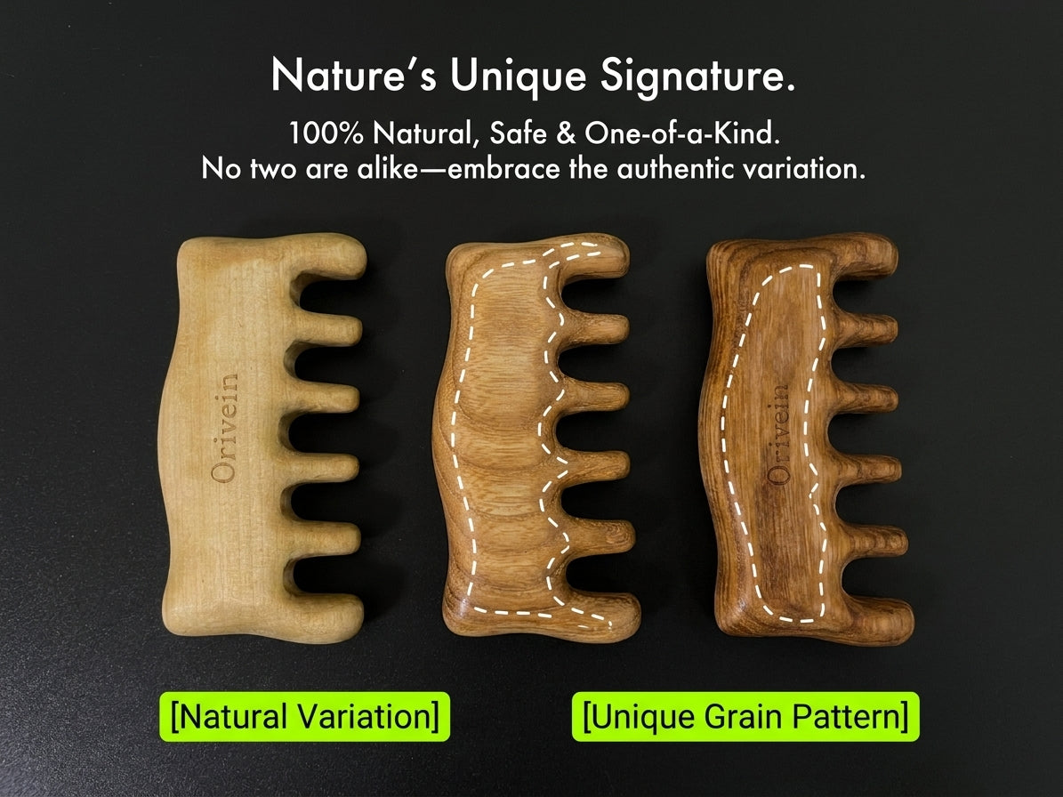 Ash Wood Wide-tooth Gua Sha Comb